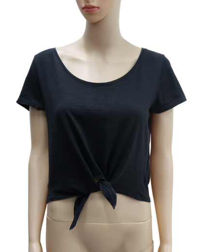 Haut noir à noeud - H&M - S