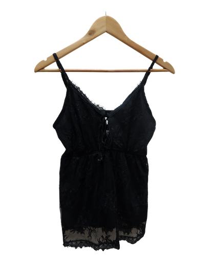 Débardeur noir en dentelle - Essentiel - M
