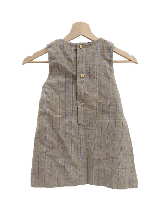 Robe beige à carreaux - Neck & Neck - 4 ans