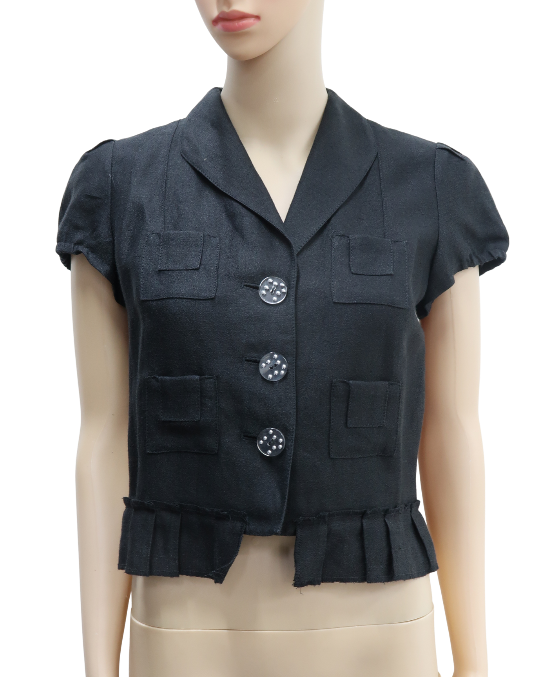 Chemise noire à manches courtes - Sonia Rykiel - S