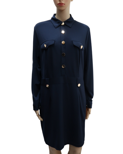 Robe chemise bleue - K design - L