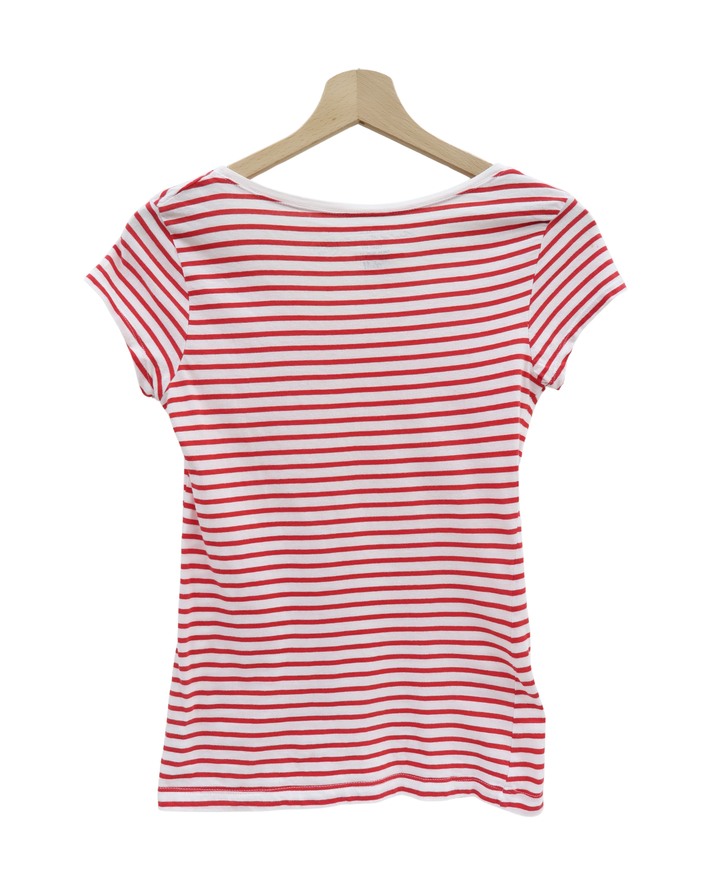 T-shirt marinière rouge & blanc - H&M - XS