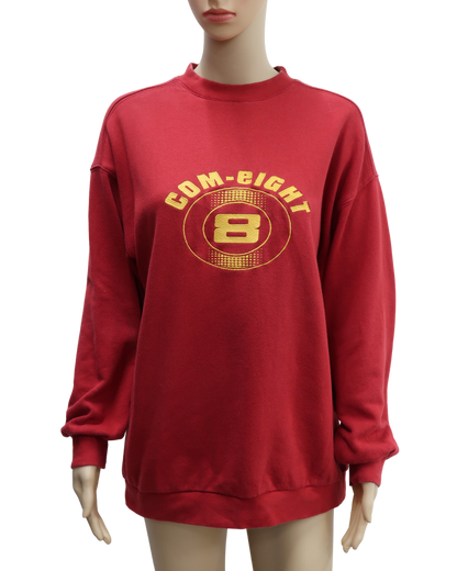Pull rouge à flocage - Com8 - M