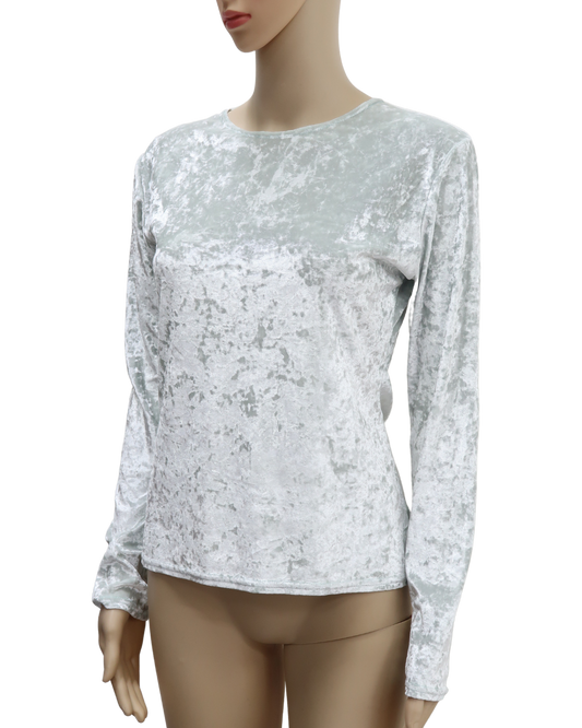 Haut en velour gris - Fashion studio - M
