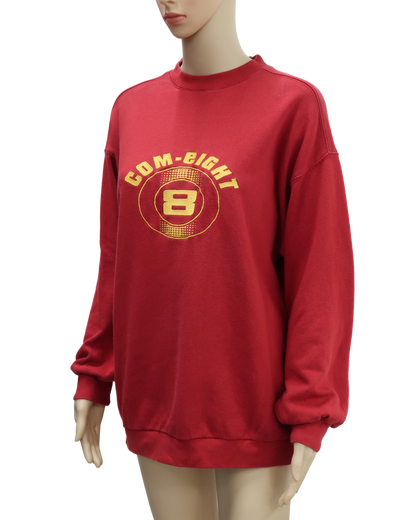 Pull rouge à flocage - Com8 - M