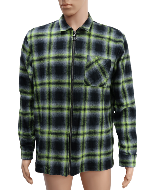 Chemise à manches longue zippée à carreaux - FSBN - L