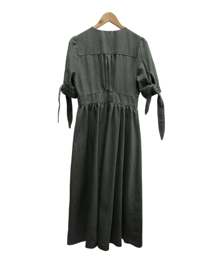 Robe longue en jean gris - M