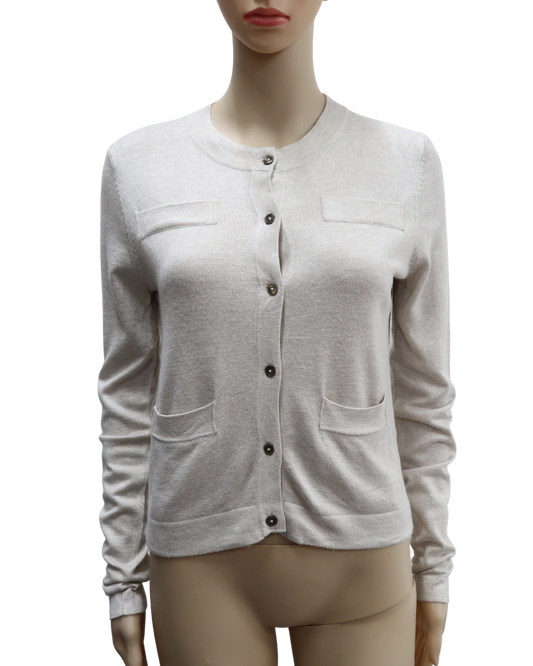 Haut beige à manches longues - Monoprix - S