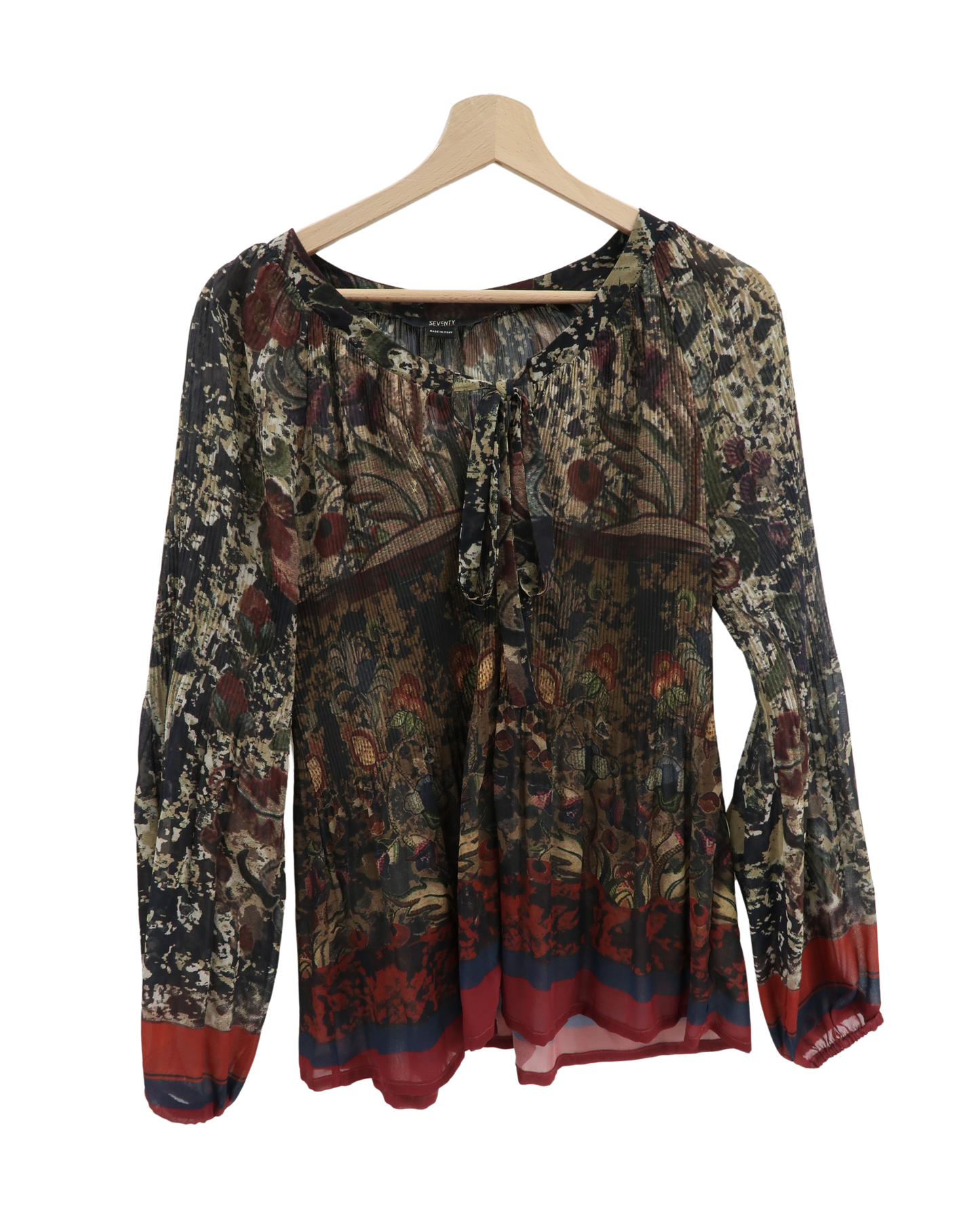 Haut crépon fleurie vintage - Seventy - M