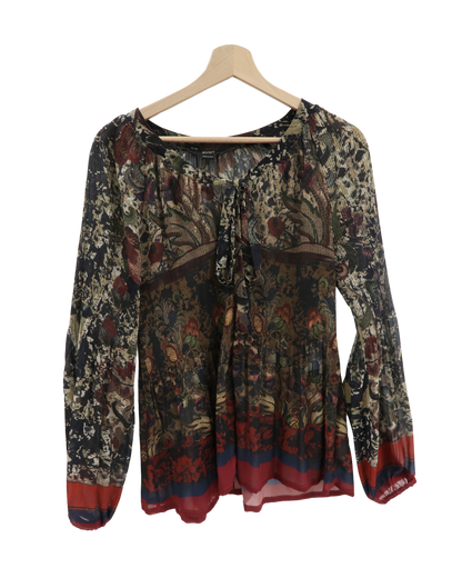 Haut crépon fleurie vintage - Seventy - M
