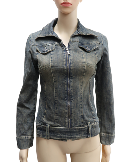 Veste en jean vintage délavé - Across - XS