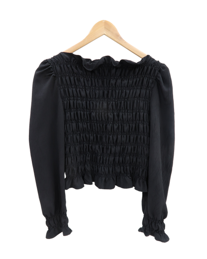 Haut noir ruché - H&M - S