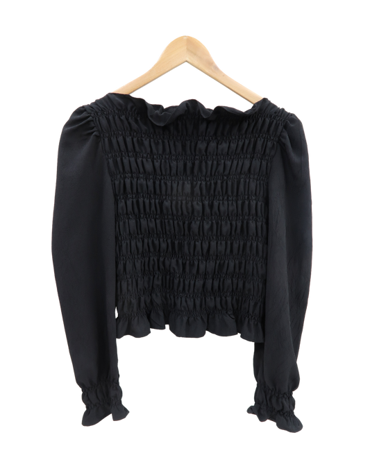 Haut noir ruché - H&M - S