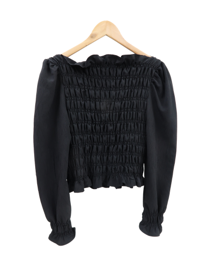 Haut noir ruché - H&M - S