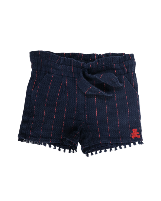 Short bleu marine à rayures - Lulu Castagnette - 2 ans