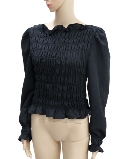 Haut noir ruché - H&M - S