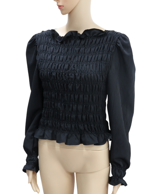 Haut noir ruché - H&M - S