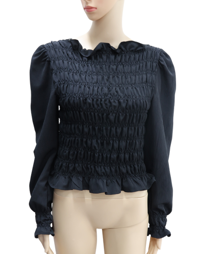Haut noir ruché - H&M - S
