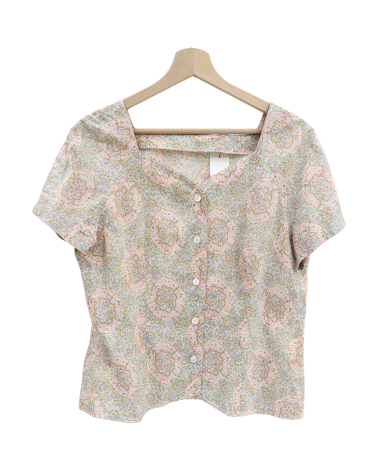 Chemise à fleurs vintage - M