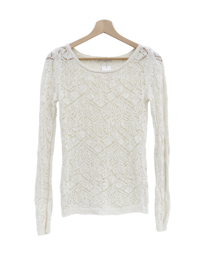 Haut résille blanc cassé - Promod - S