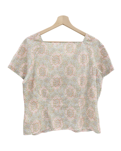 Chemise à fleurs vintage - M