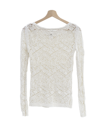 Haut résille blanc cassé - Promod - S