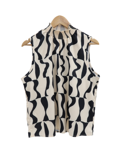 Haut sans manches beige et noir - Shein - XL