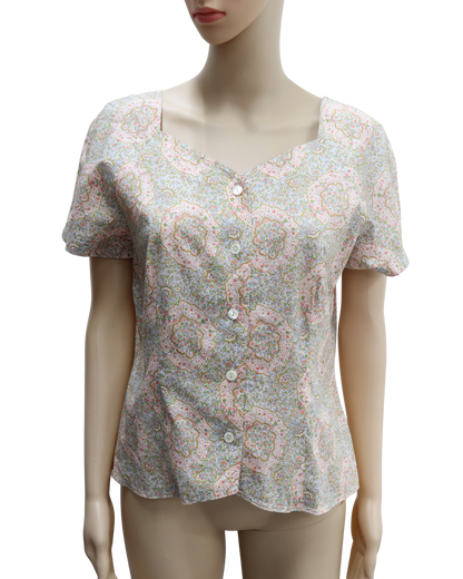 Chemise à fleurs vintage - M