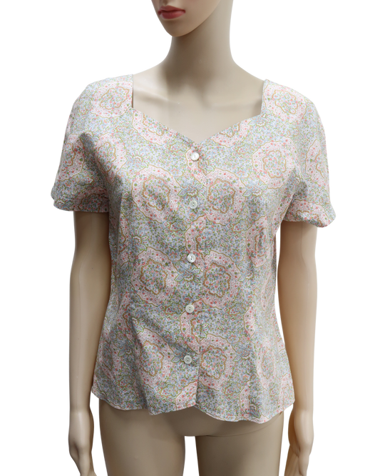 Chemise à fleurs vintage - M