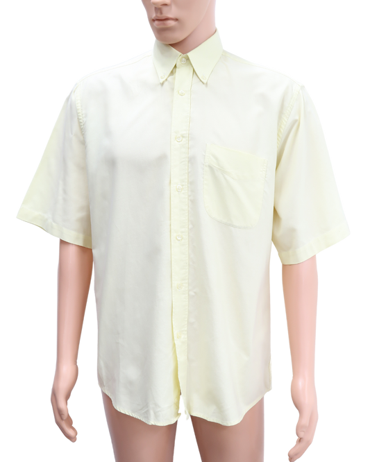 Chemise jaune pâle à manches courtes - Brummel - L