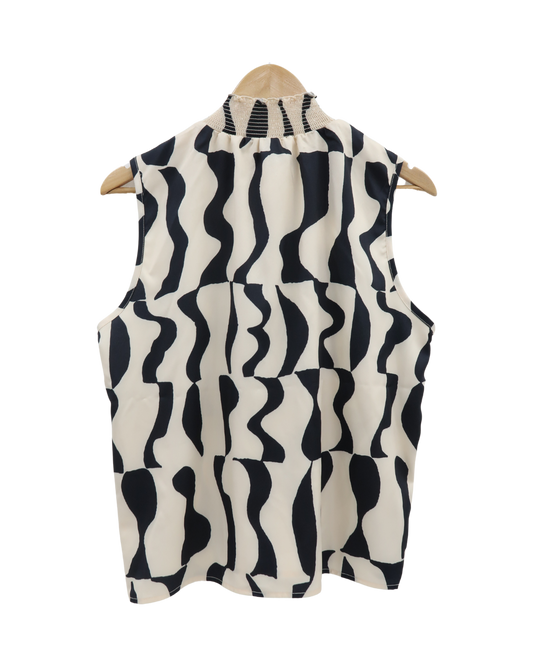 Haut sans manches beige et noir - Shein - XL