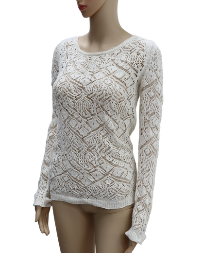 Haut résille blanc cassé - Promod - S