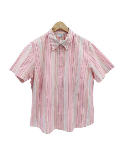 Chemise à manches courtes rayée - M&S - L