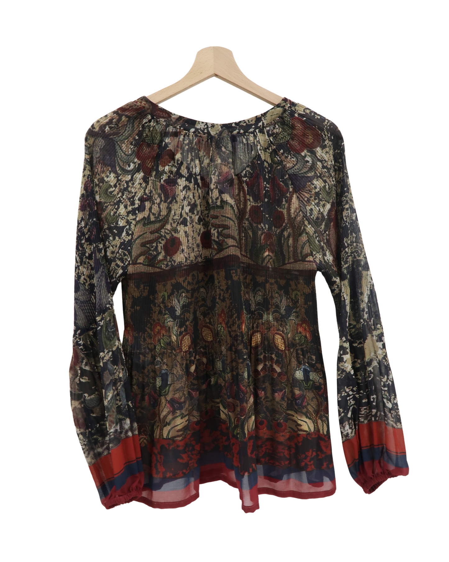 Haut crépon fleurie vintage - Seventy - M