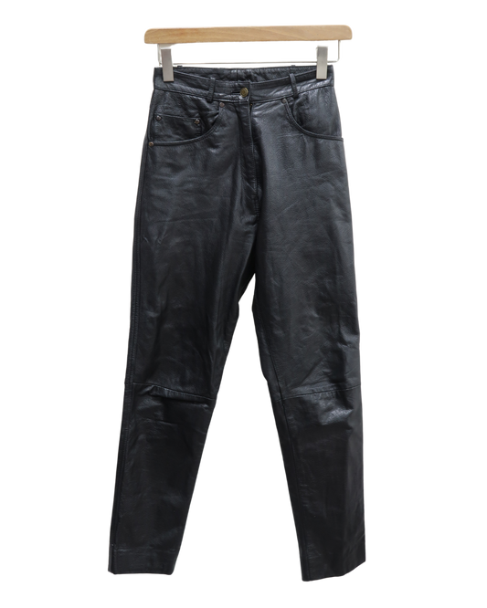 Jeans en cuir noir - Classic woman - S