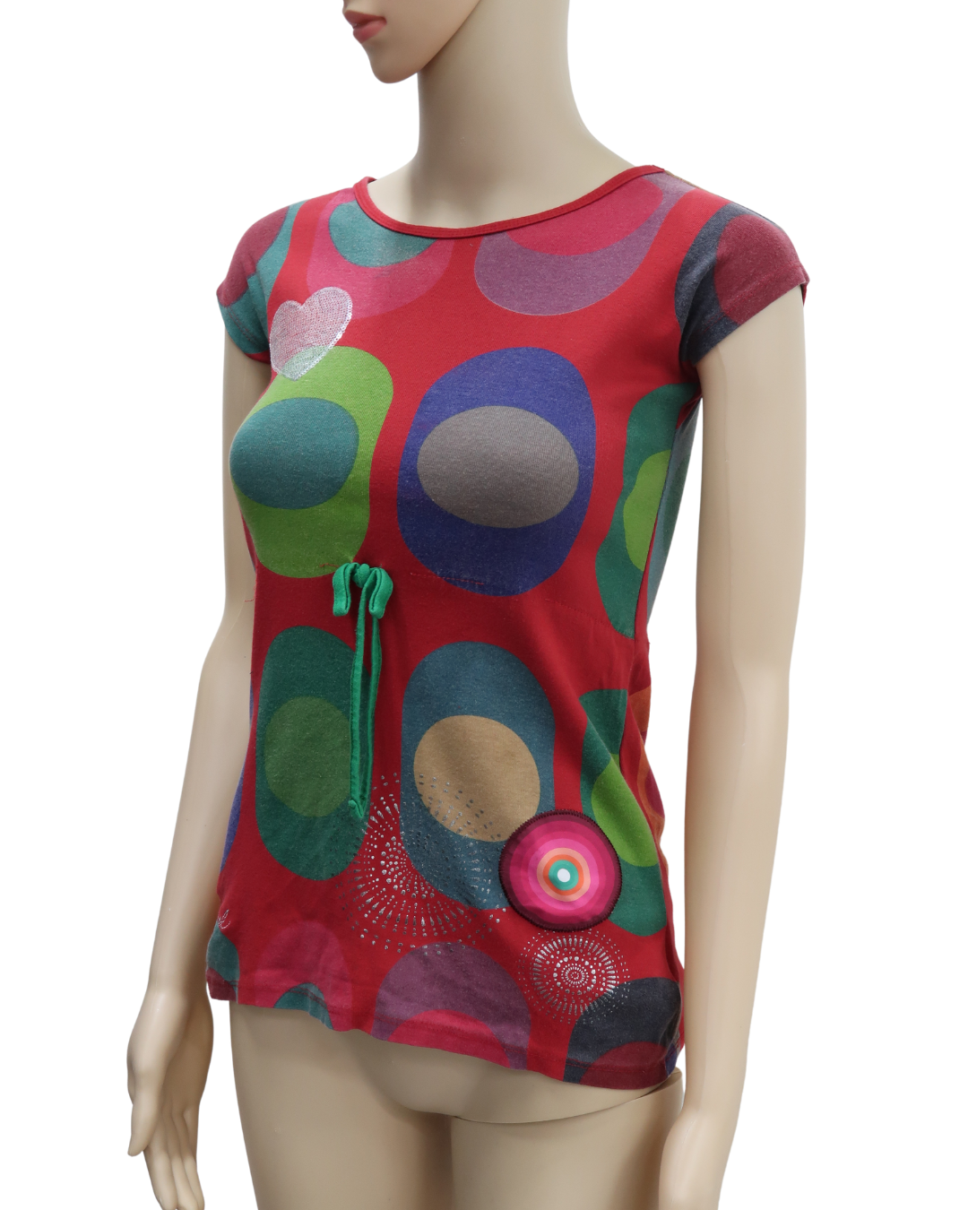 T-shirt rouge à motifs Y2K - Desigual - XS