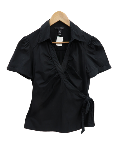 Chemisier noir style kimono - H&M - L