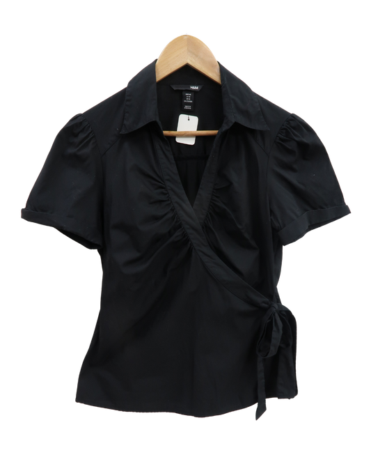 Chemisier noir style kimono - H&M - L