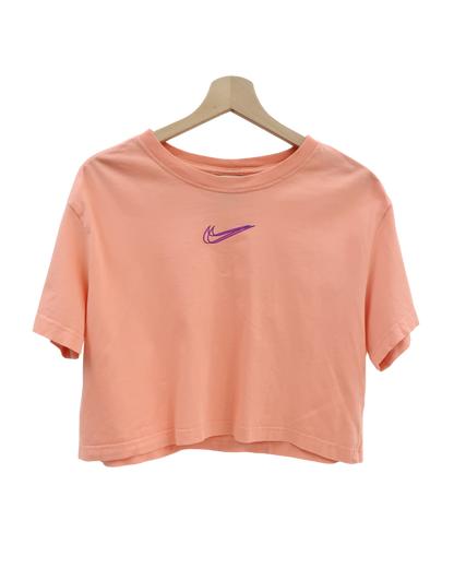T-shirt crop top rose corail pastel - Nike - M