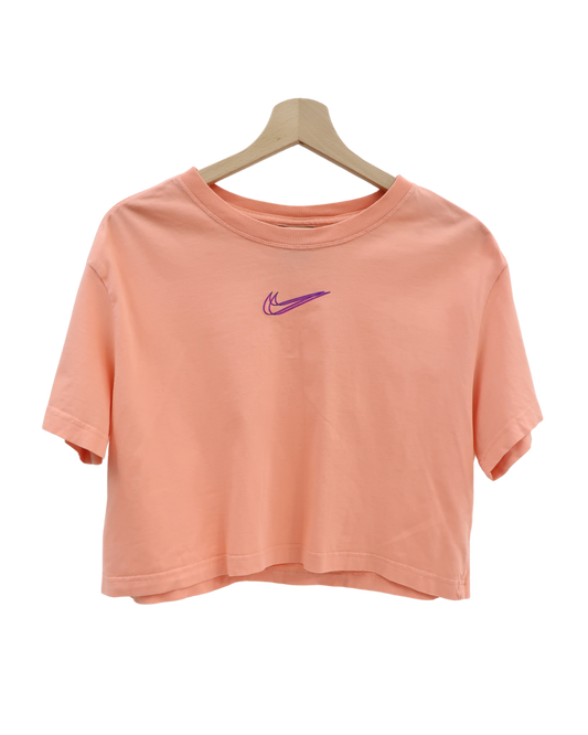T-shirt crop top rose corail pastel - Nike - M