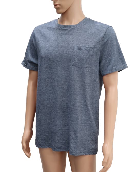 T-shirt bleu marine & blanc - Jules - XL