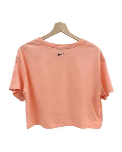 T-shirt crop top rose corail pastel - Nike - M