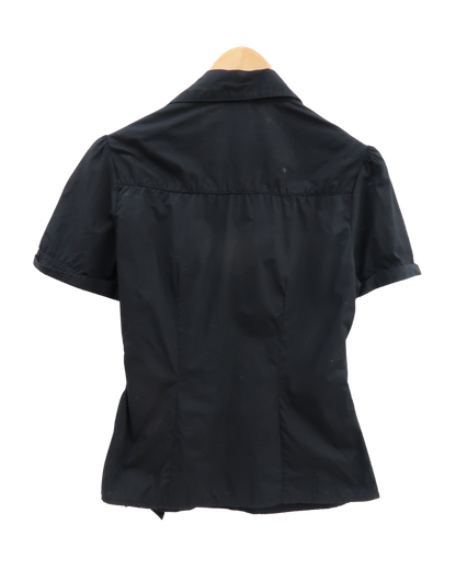 Chemisier noir style kimono - H&M - L