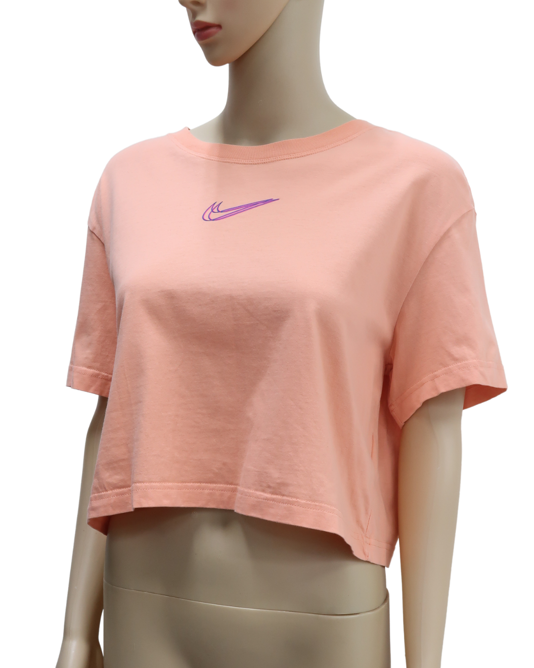 T-shirt crop top rose corail pastel - Nike - M