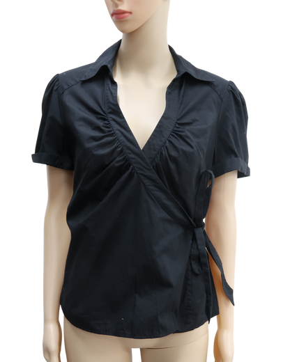 Chemisier noir style kimono - H&M - L