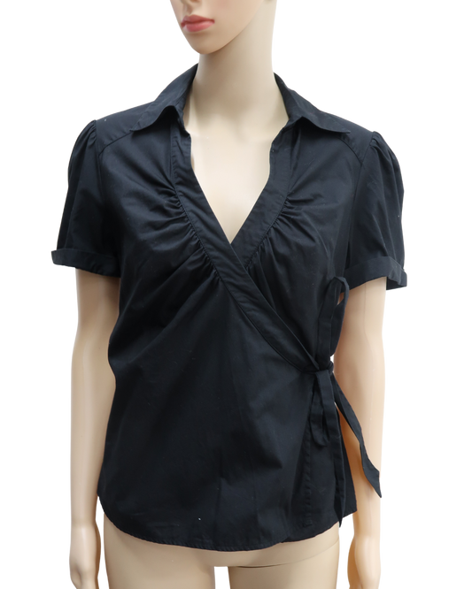Chemisier noir style kimono - H&M - L