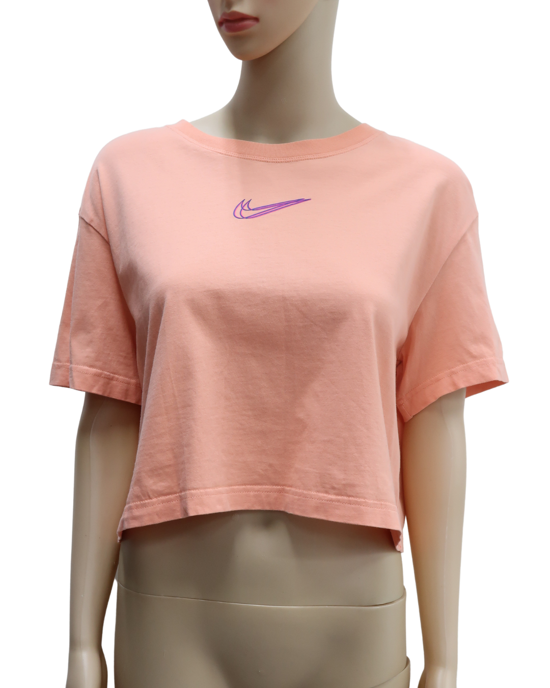 T-shirt crop top rose corail pastel - Nike - M