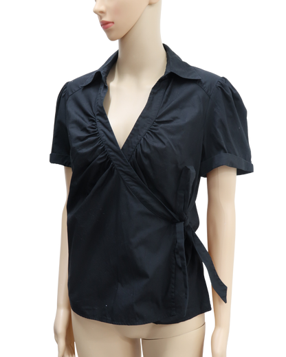 Chemisier noir style kimono - H&M - L