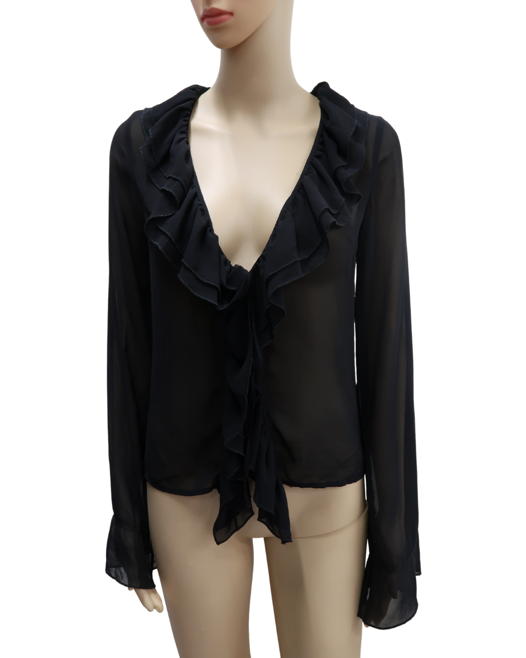 Chemisier noir transparent - Zara - S