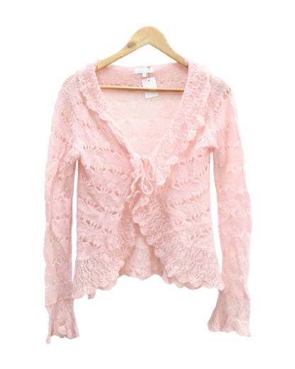 Gilet rose pâle à manches courtes - Good Look - Taille unique